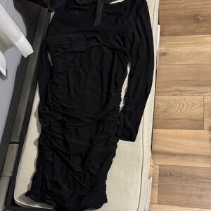 Elegant Black Long Sleeve Dress